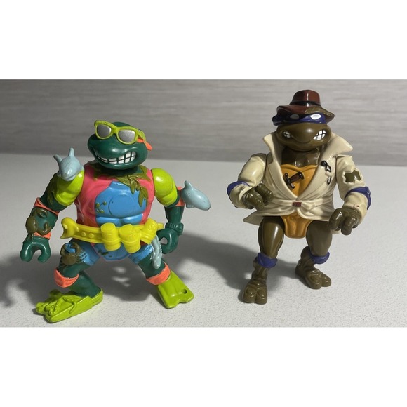 Playmates Toys Other - Vintage 1990 Teenage Mutant Ninja Turtles Action Figure Lot Of 2 TMNT Mike Don!!